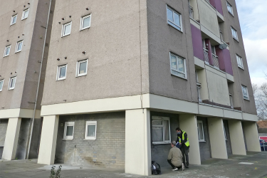 Detailed housing inspection on a flat in a multi-storey block